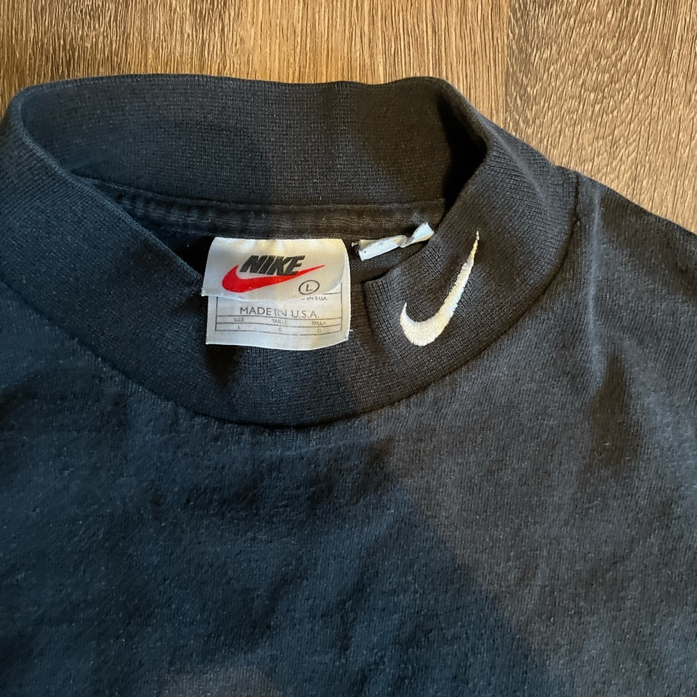 Early 90s black Nike Mock-neck long sleeve shirt